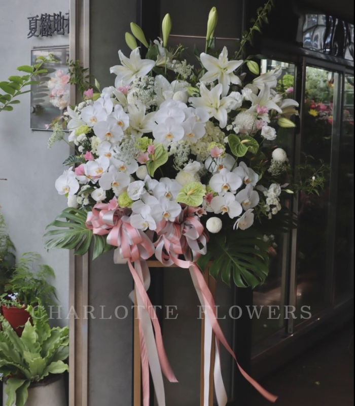 大型羅馬柱追思花禮(二)