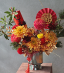 時來運轉．紅金喜氣盆花