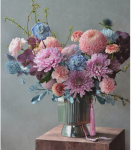 春意盎然．典雅粉牡丹菊